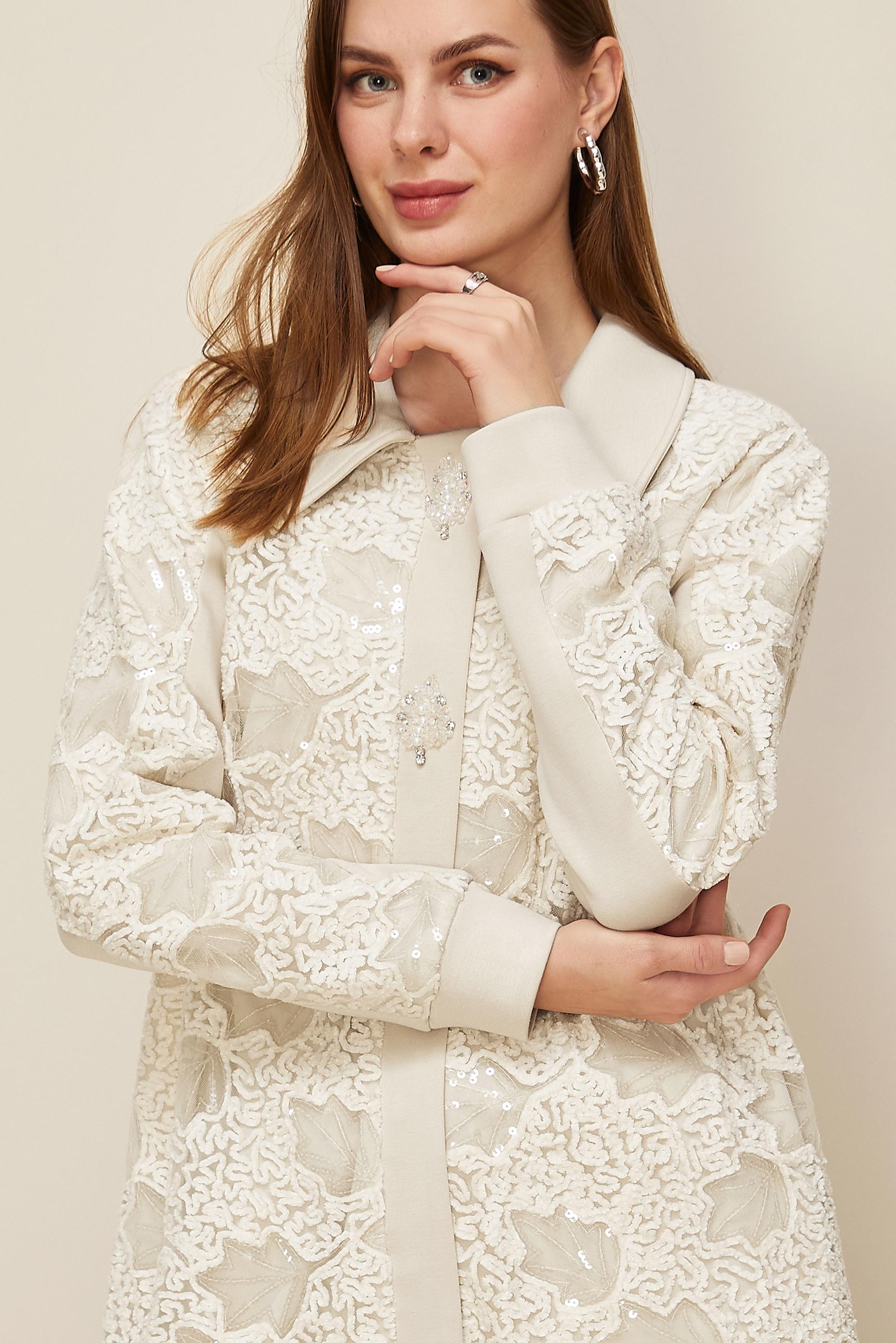 Vêtements hijab BEIGE ENSEMBLE DE SURVÊTEMENT À PAILLETTES 46154