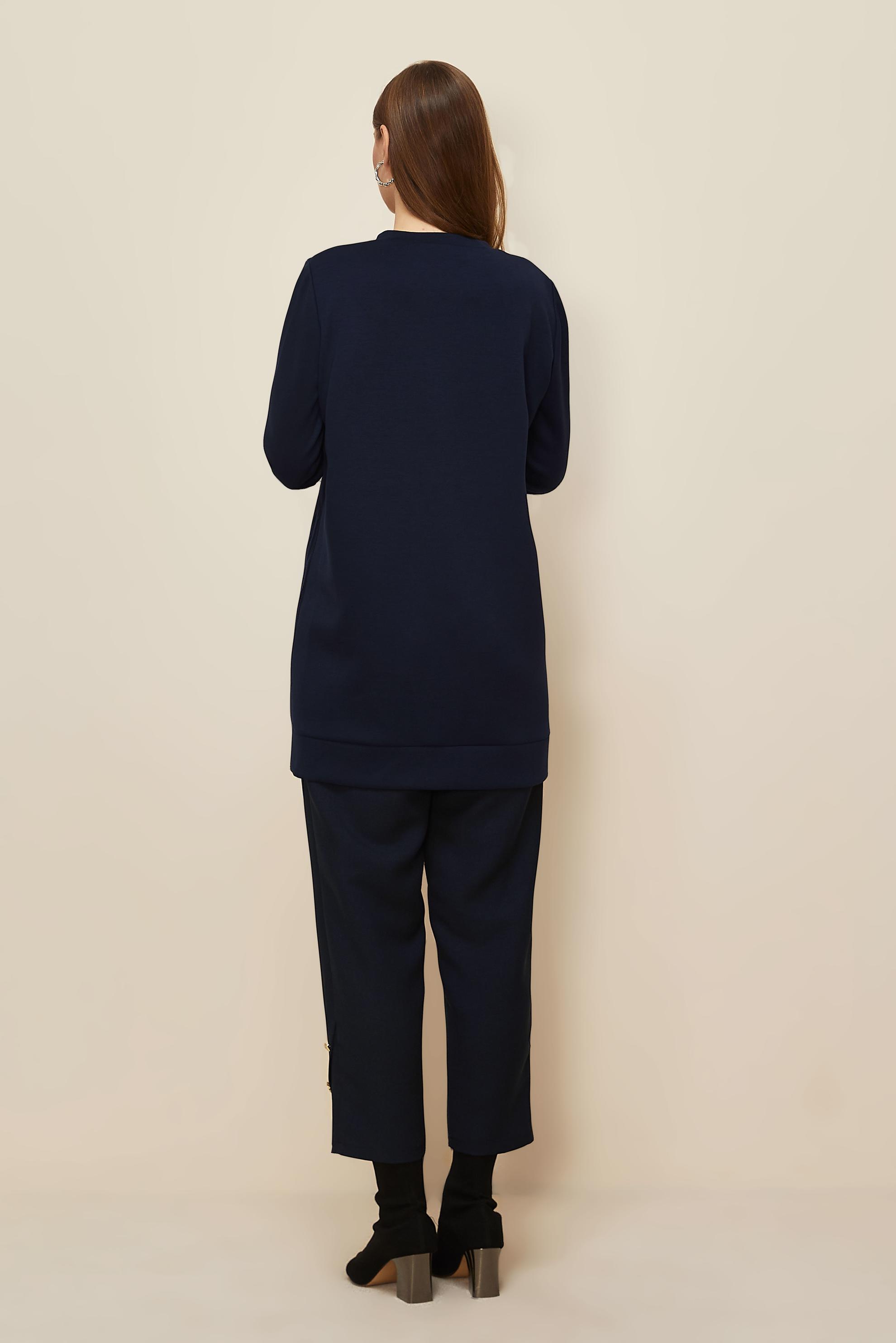 Tesettür giyim LACİVERT 46156 OYSHO EŞOFMAN TUNİK 38-46