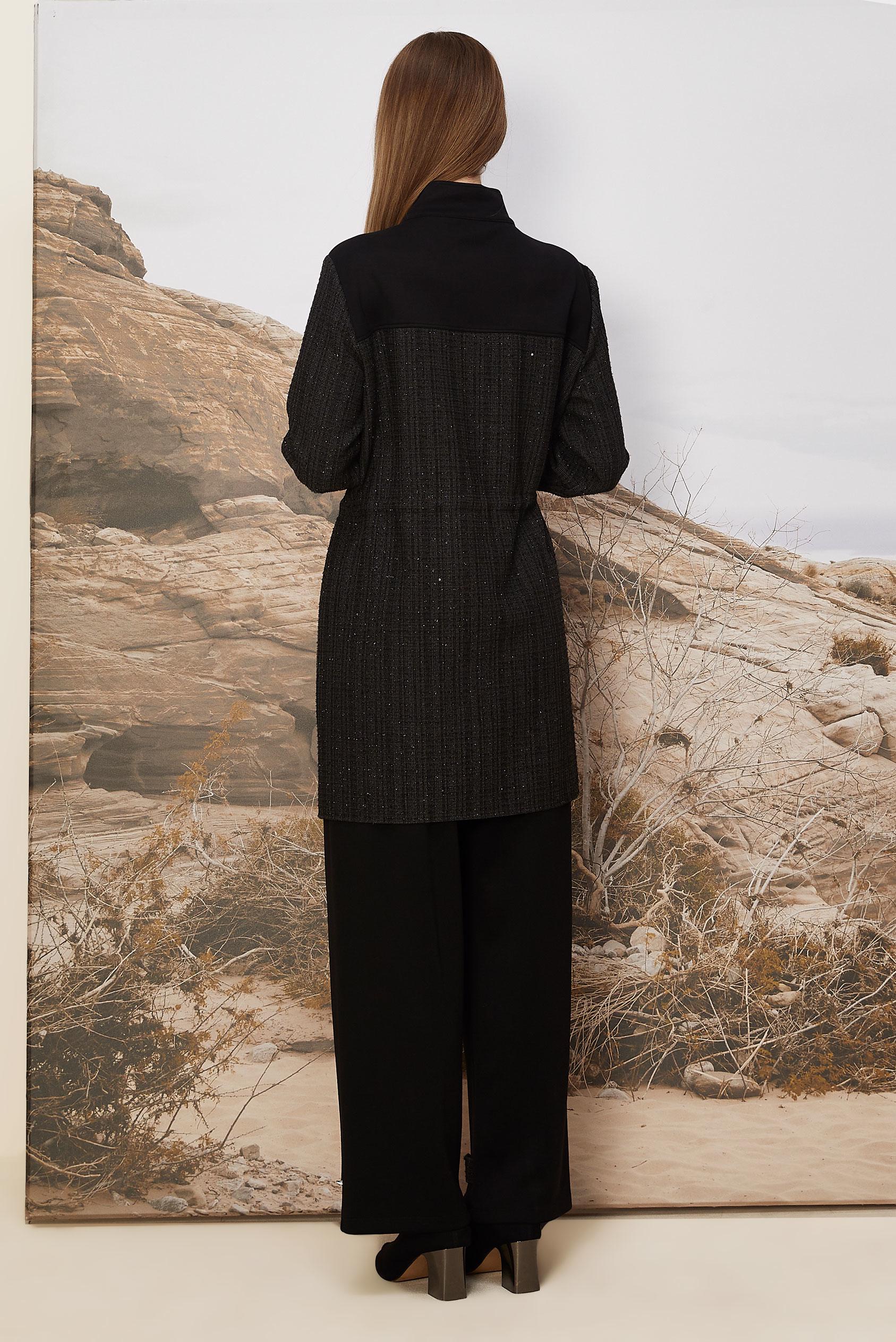 Hijab clothing BLACK SMOCKED WAIST TRACKSUIT SET 46170