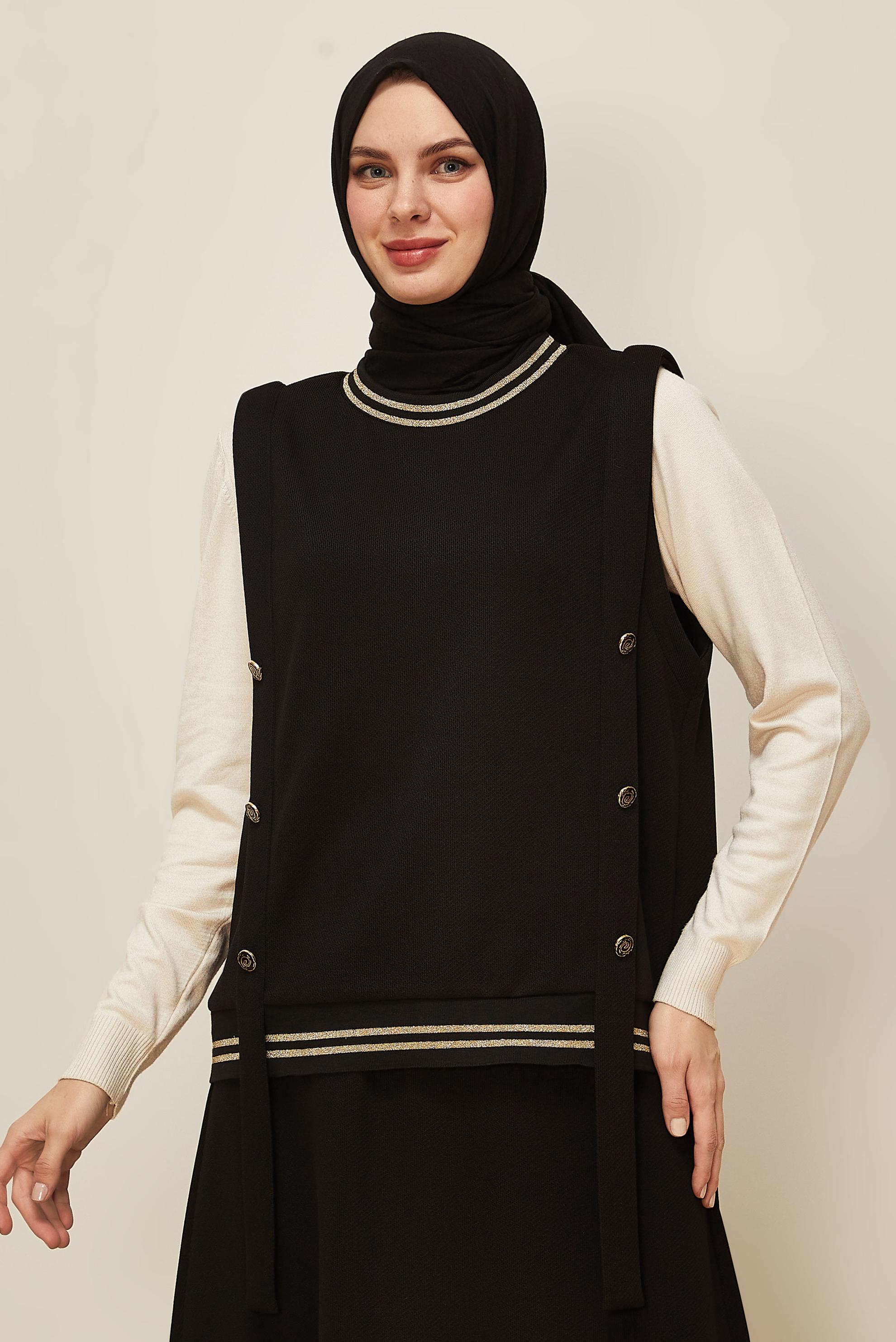 Tesettür giyim SİYAH 46193 8556 2 Lİ ETEK.EŞOF.TK.38-42 TEK 40