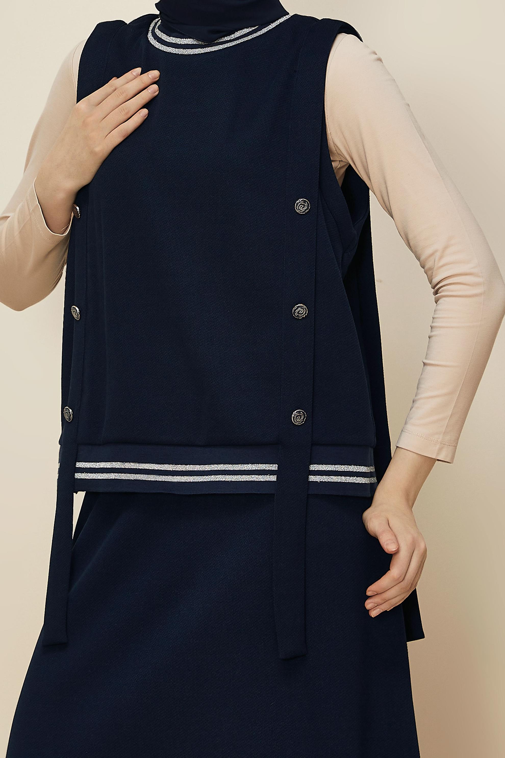 Tesettür giyim LACİVERT ETEKLİ EŞOFMAN TAKIMI 46193