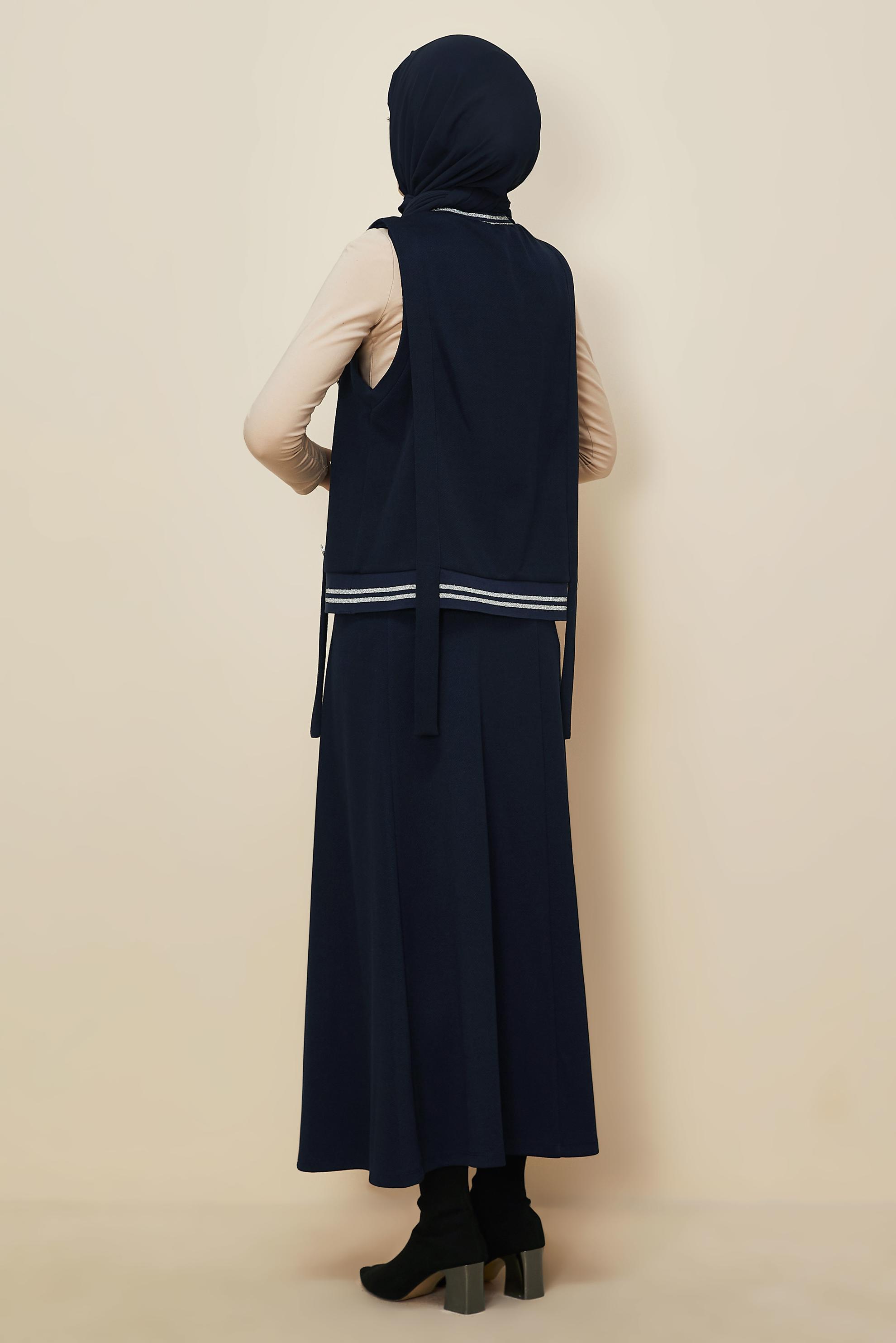 Tesettür giyim LACİVERT ETEKLİ EŞOFMAN TAKIMI 46193