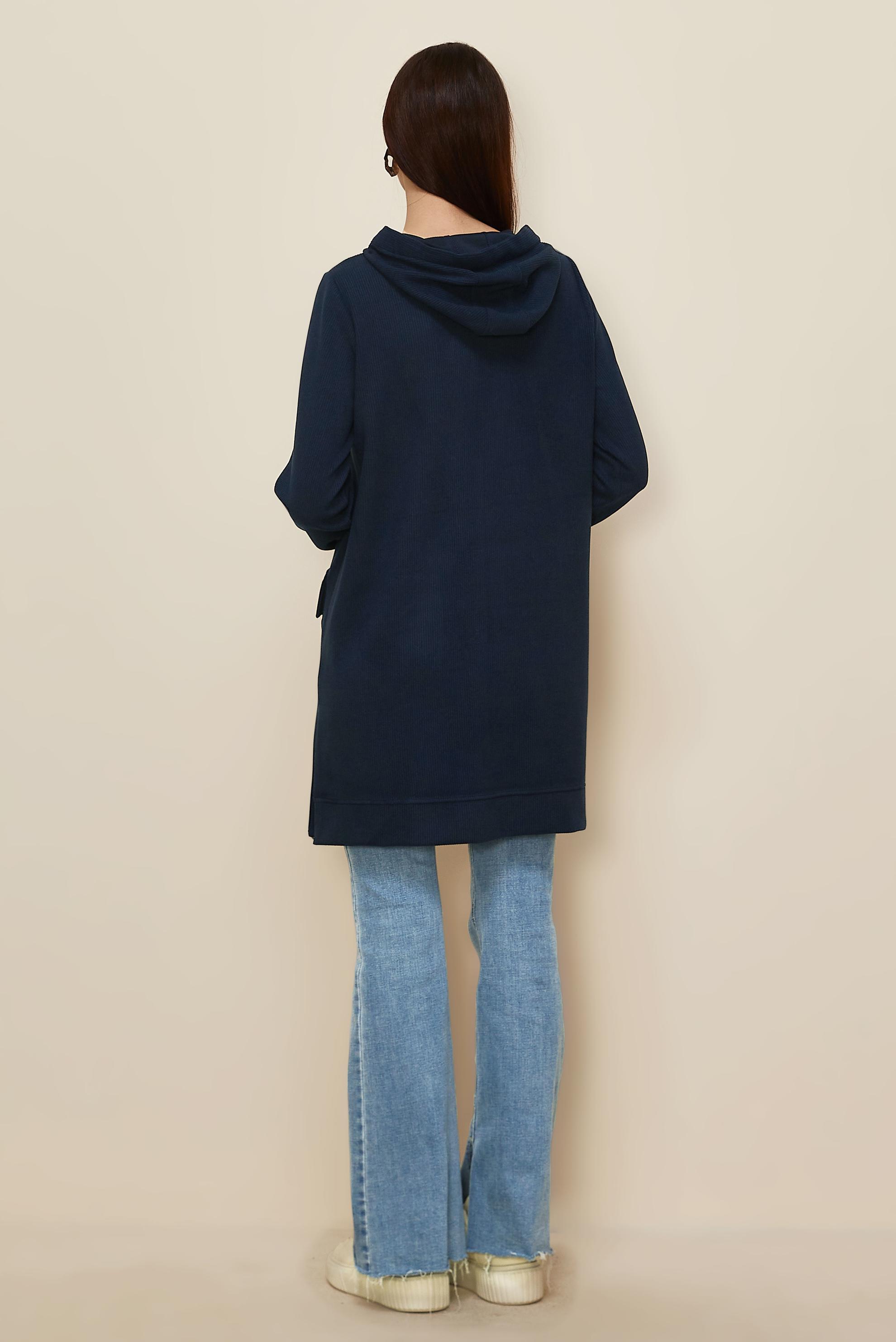 Vêtements hijab BLEU MARINE TUNIQUE DE SURVÊTEMENT À CAPUCHE 46255