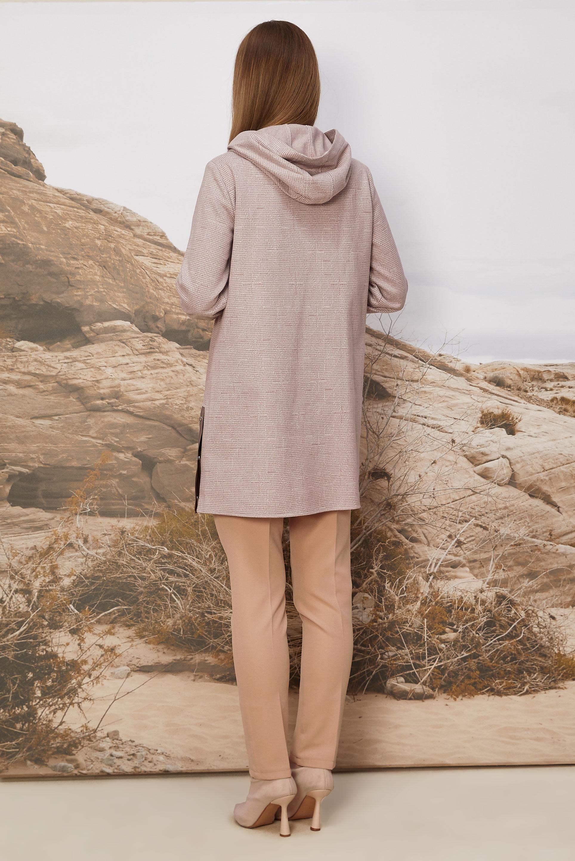 Tesettür giyim PEMBE FERMUAR DETAYLI EŞOFMAN TUNİK 46257