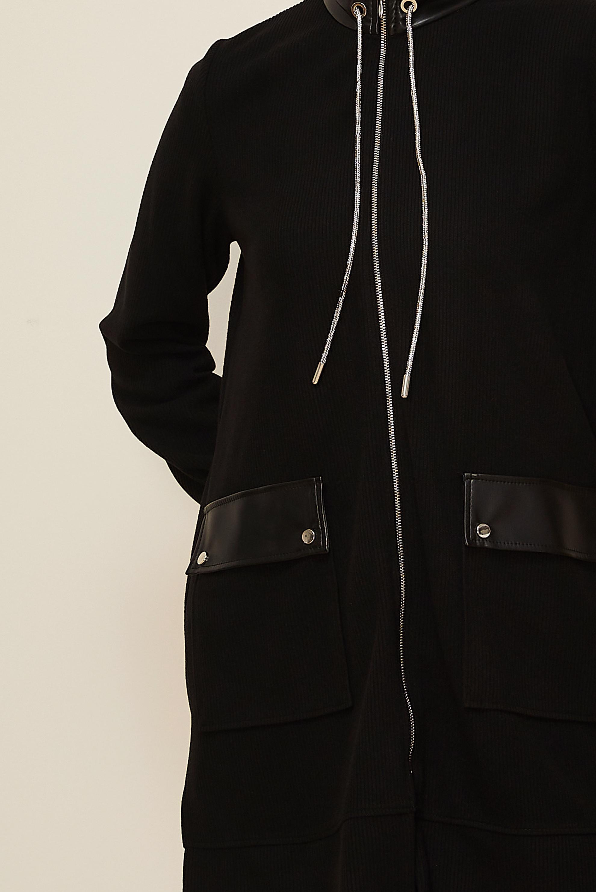 Hijab clothing BLACK ZIPPERED TRACKSUIT SET 46263