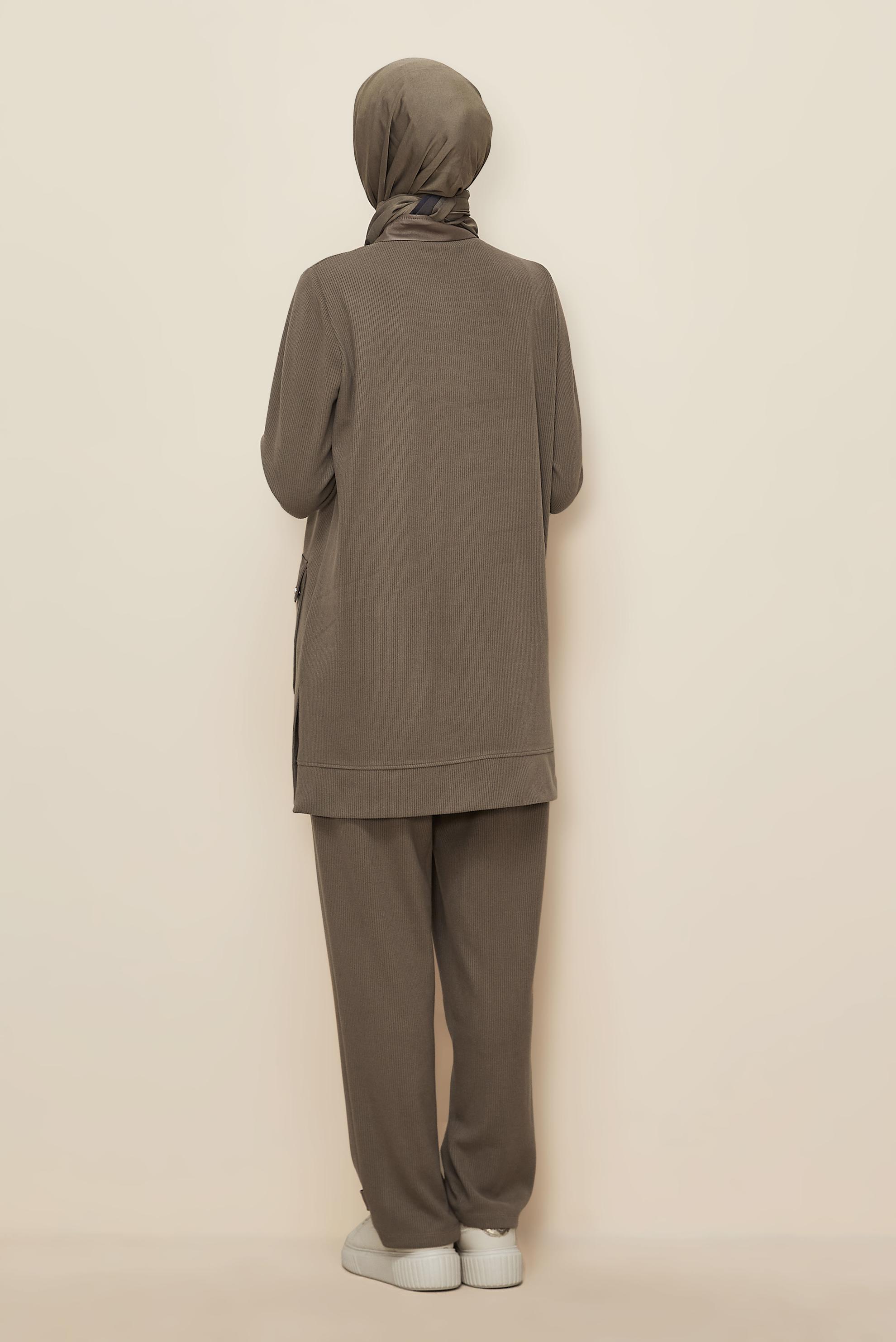 Hijab clothing MINK ZIPPERED TRACKSUIT SET 46263