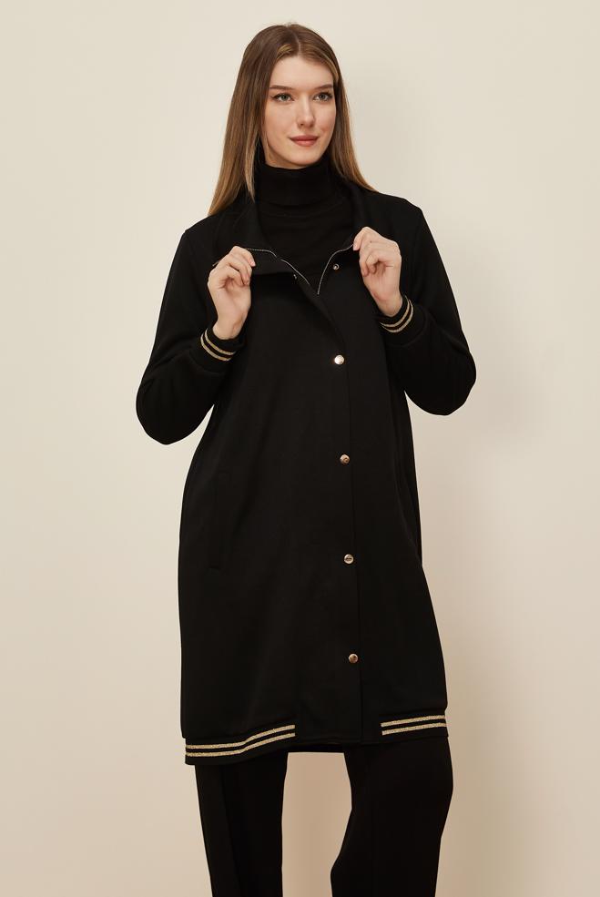 Tesettür giyim SİYAH 46272 8556 EŞOFMAN TUNİK 40-48 TEK 42 - ALVİNA