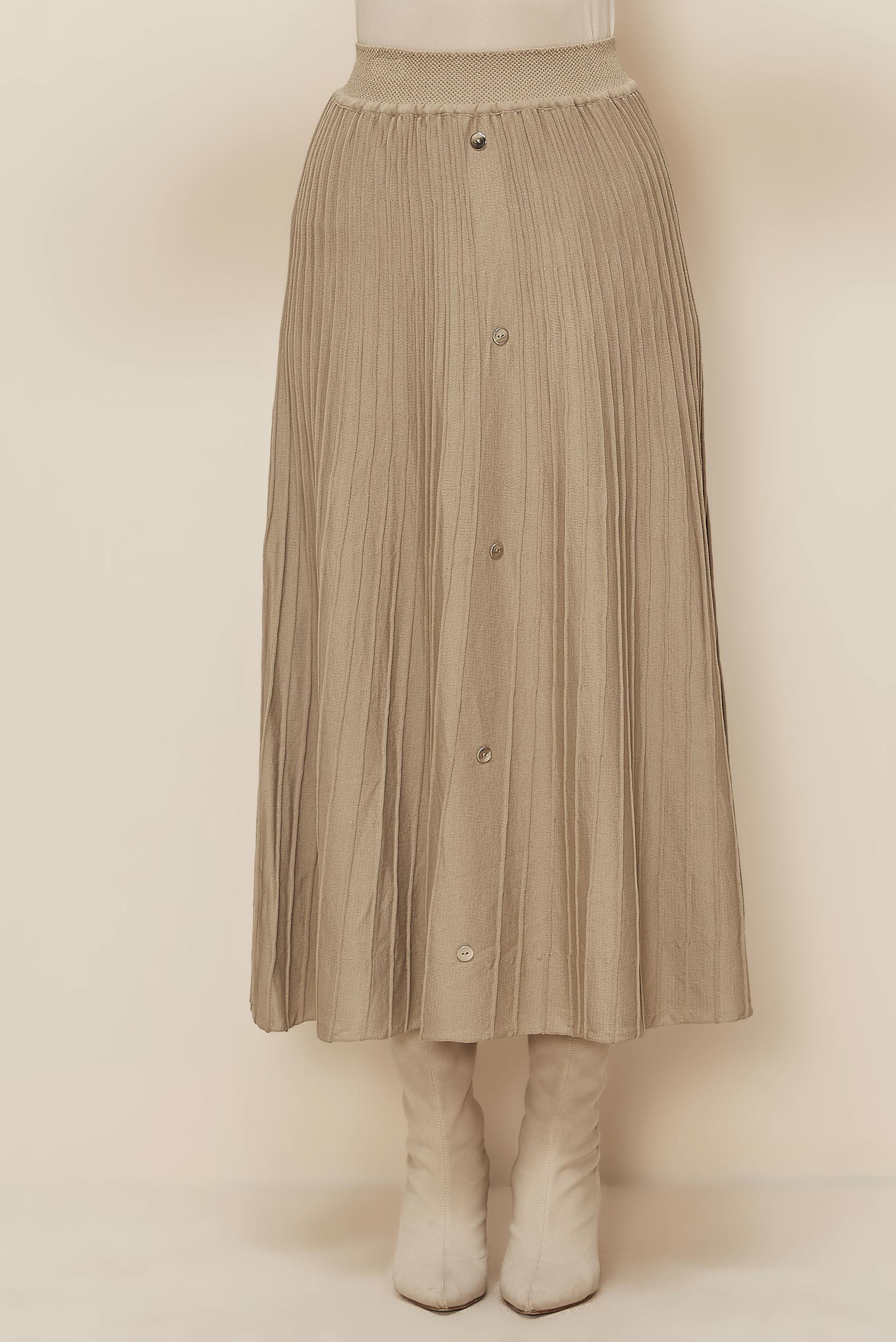 Vêtements hijab BEIGE 60700 TRİKO ETEK 38-46