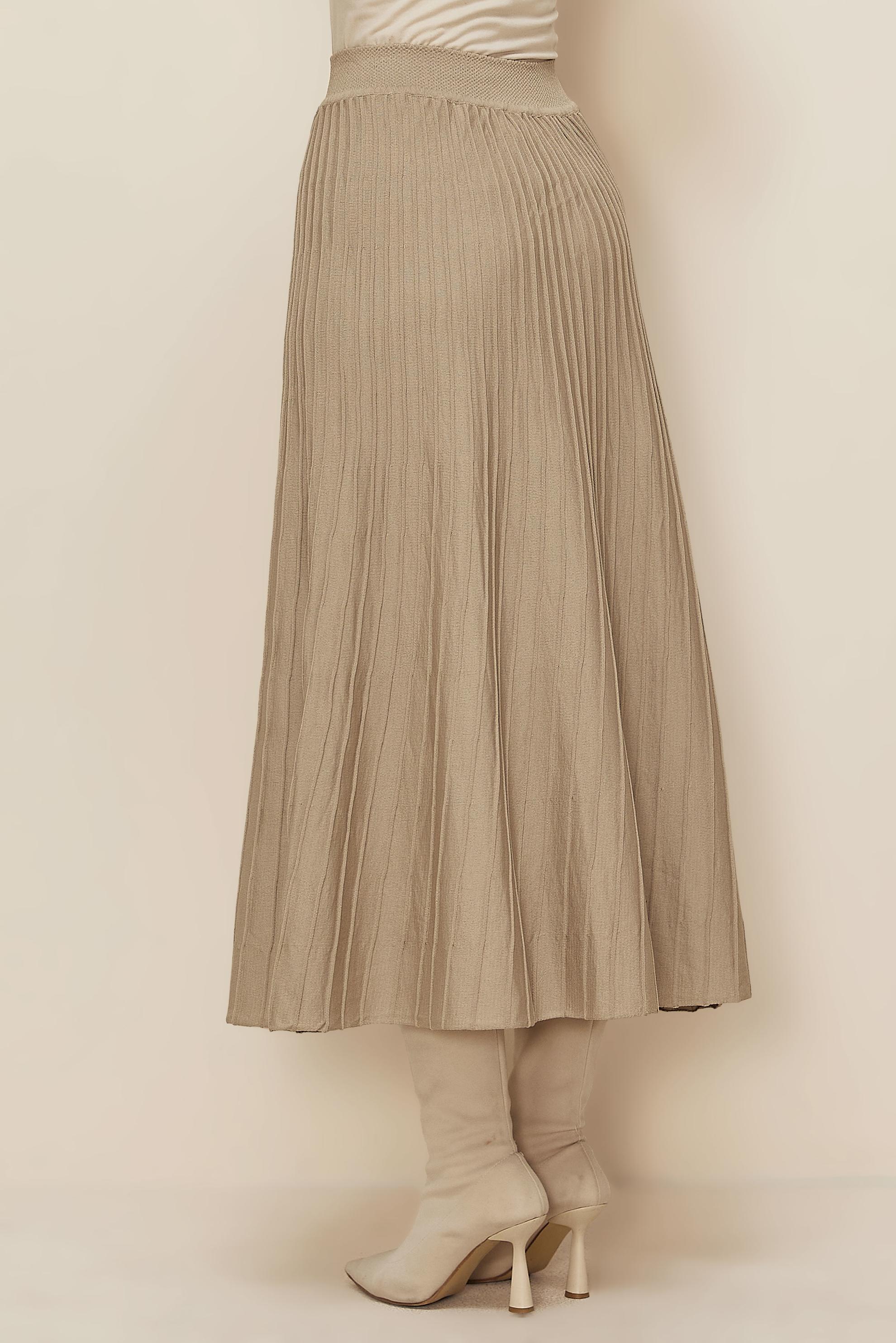 Vêtements hijab BEIGE 60700 TRİKO ETEK 38-46