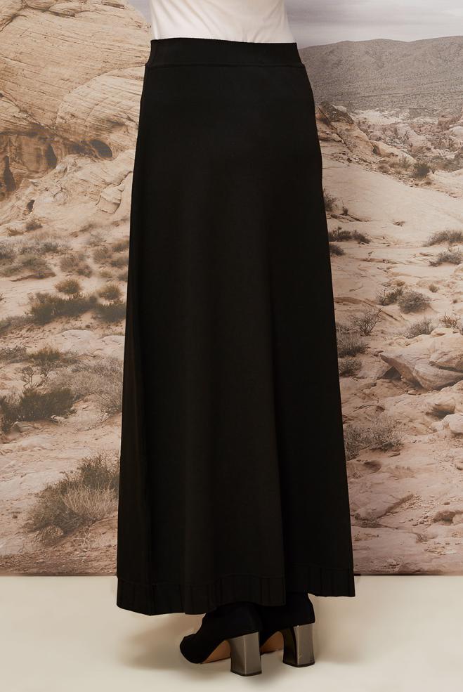 Hijab clothing BLACK KNITWEAR SKIRT 60701 - ALVİNA