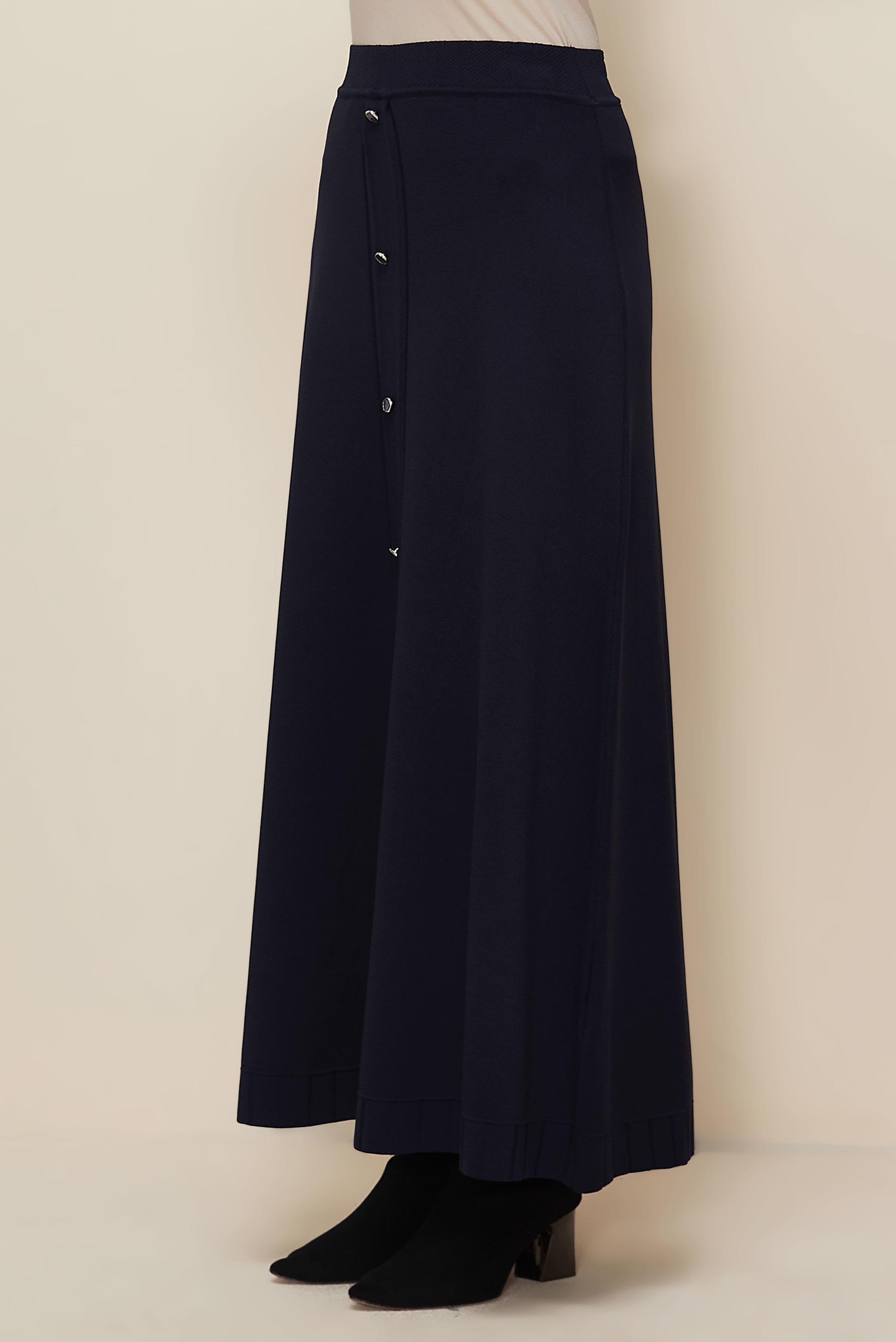 Tesettür giyim LACİVERT TRİKO ETEK 60701