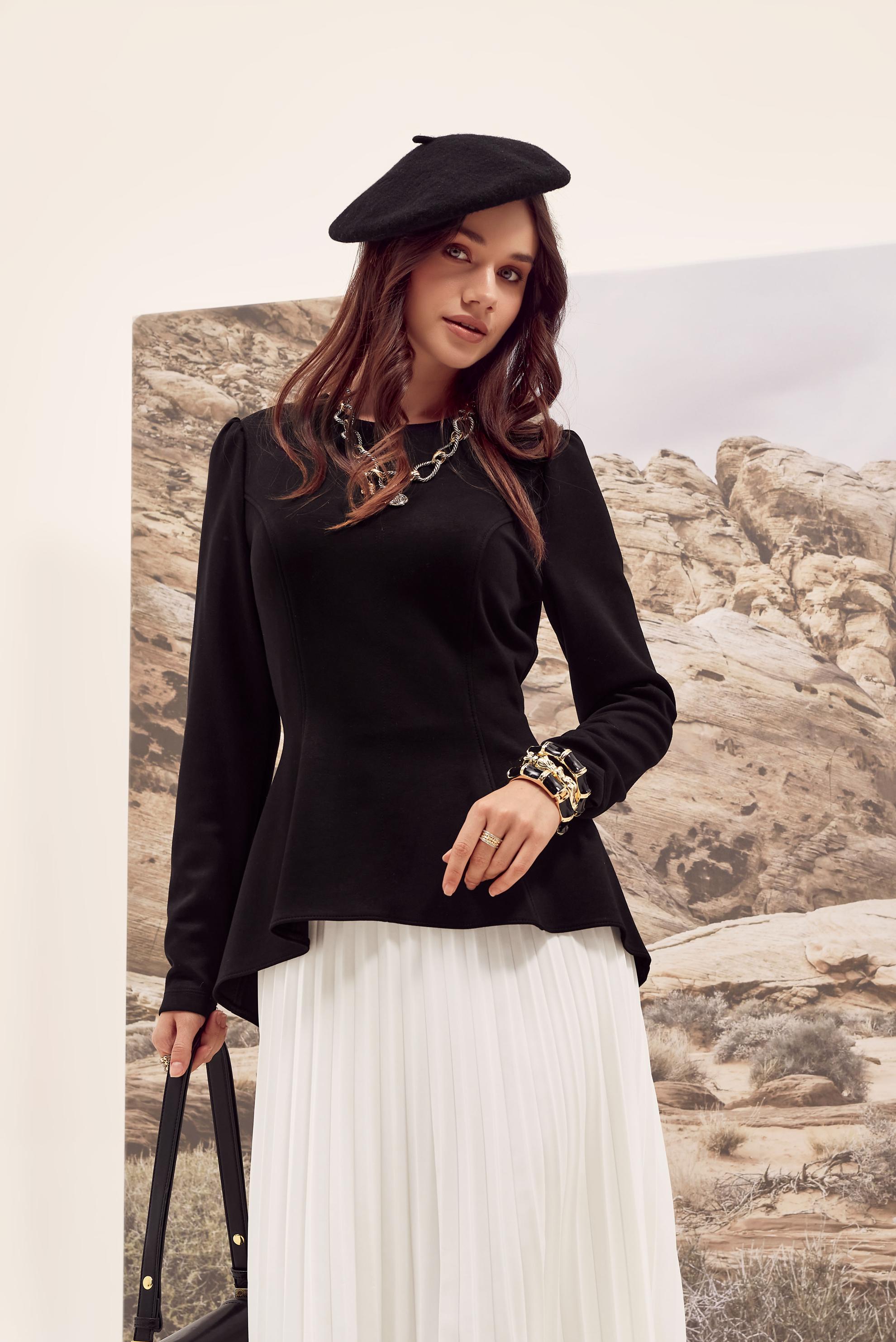 Tesettür giyim BEYAZ KEMERLİ ETEK 60702