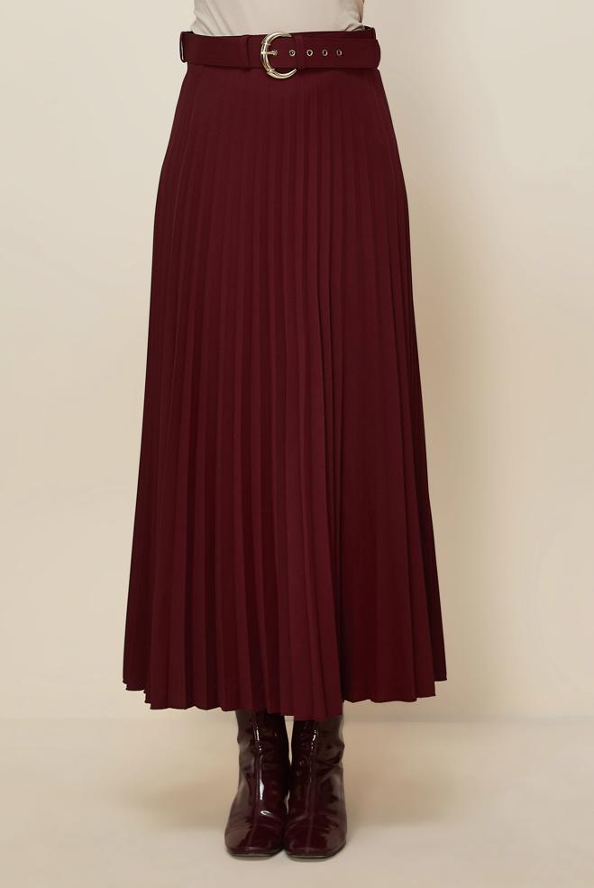 Tesettür giyim BORDO 60702 43961 ETEK 38-48 TEK 40 - ALVİNA