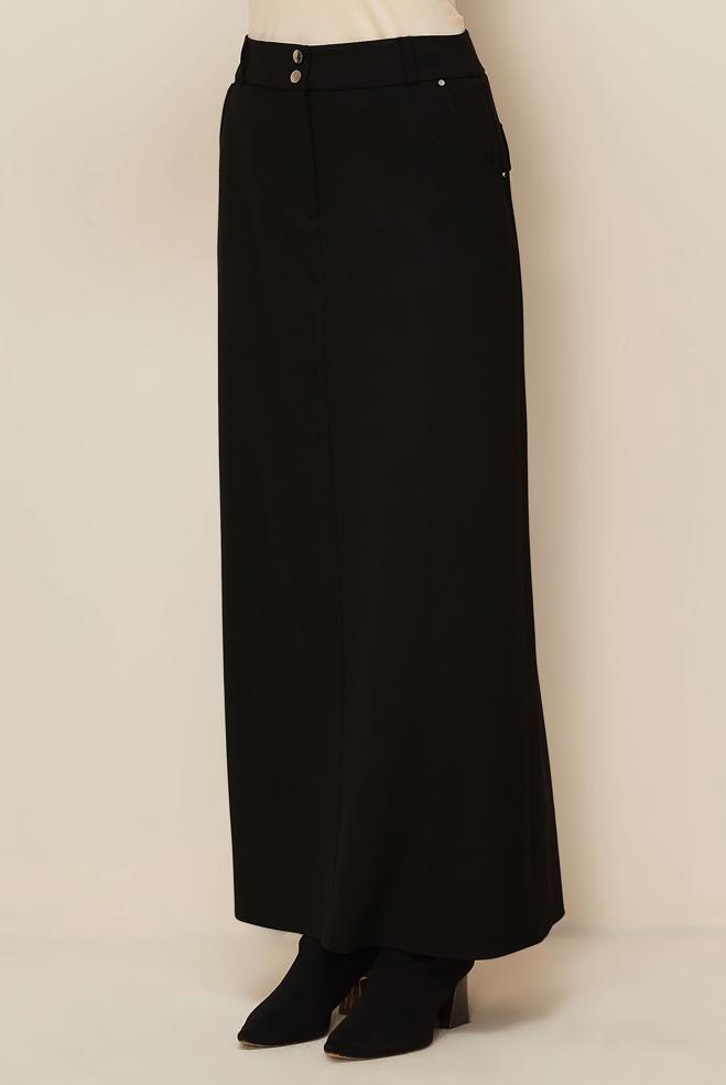 Hijab clothing BLACK 60703 KARDELEN ETEK 38-46 TEK 42 - ALVİNA