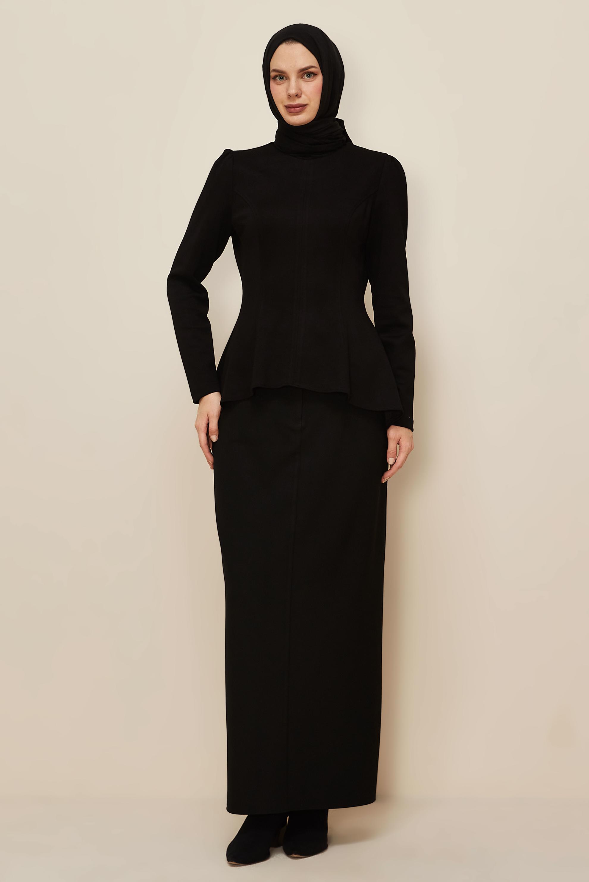 Hijab clothing BLACK 60703 KARDELEN ETEK 38-46 TEK 42