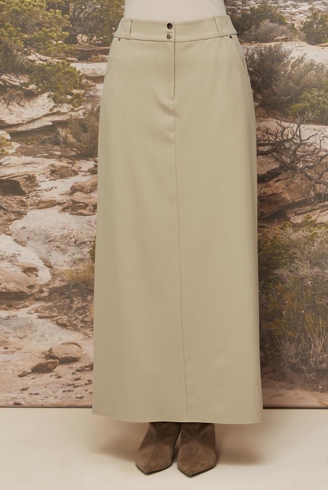 Hijab clothing BEIGE 60703 KARDELEN ETEK 38-46 TEK 42 - ALVİNA