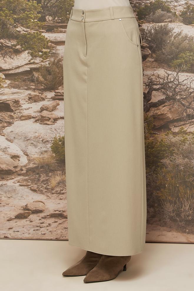 Hijab clothing BEIGE 60703 KARDELEN ETEK 38-46 TEK 42 - ALVİNA