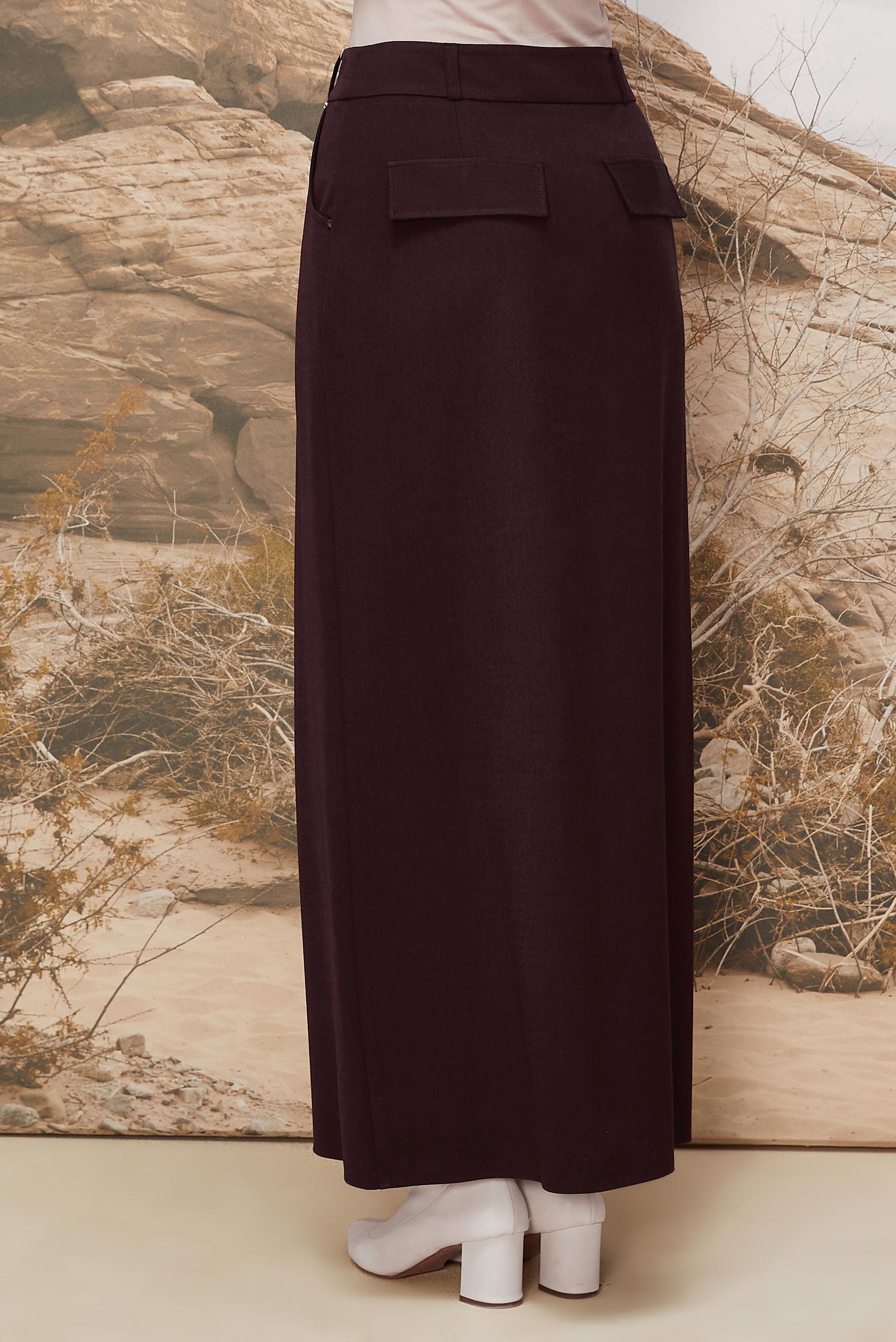 Hijab clothing CLARET RED STRAIGHT CUT SKIRT 60703