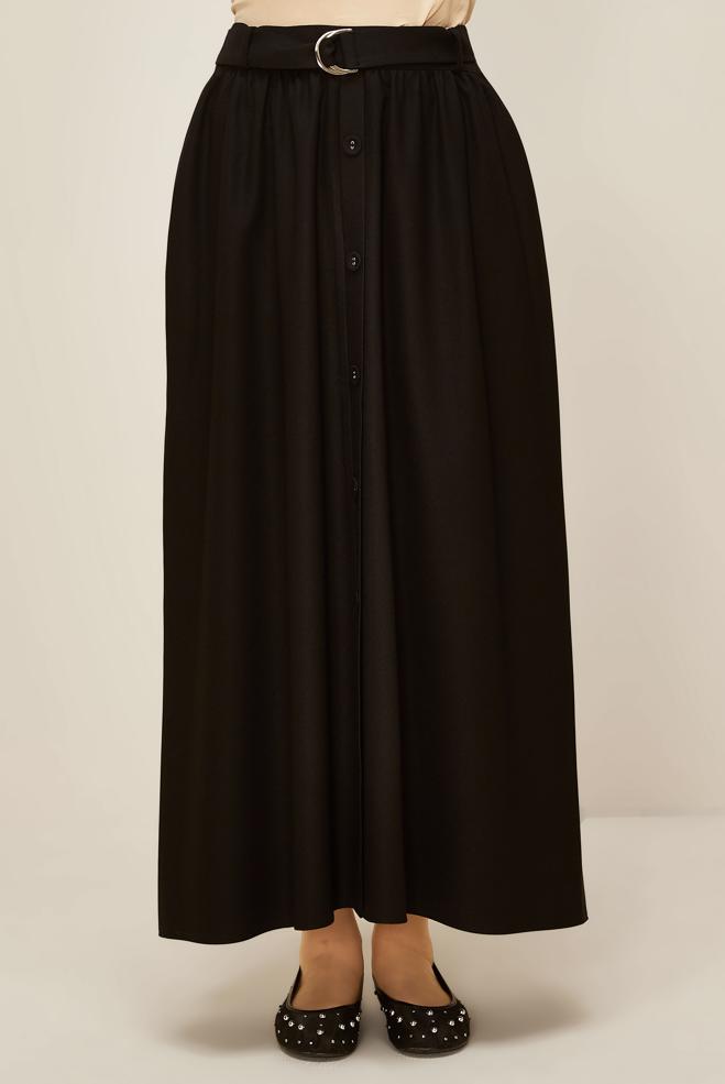 Vêtements hijab  JUPE CEINTURÉE 60704 - ALVİNA