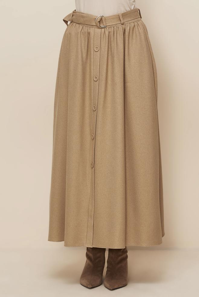 Tesettür giyim BEJ 60704 44366 ETEK 38-46 TEK40 - ALVİNA