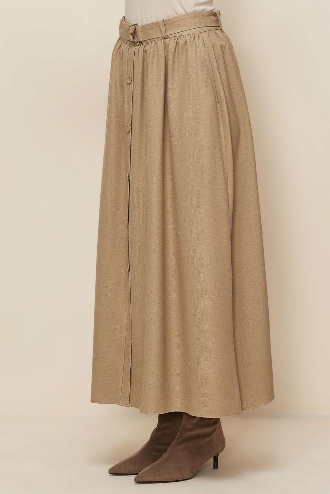 Tesettür giyim BEJ 60704 44366 ETEK 38-46 TEK40 - ALVİNA