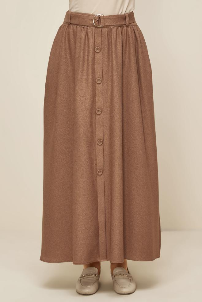 Hijab clothing TABA BELTED SKIRT 60704 - ALVİNA