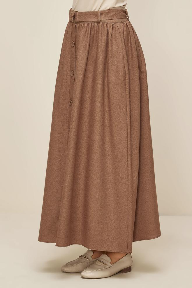 Hijab clothing TABA BELTED SKIRT 60704 - ALVİNA