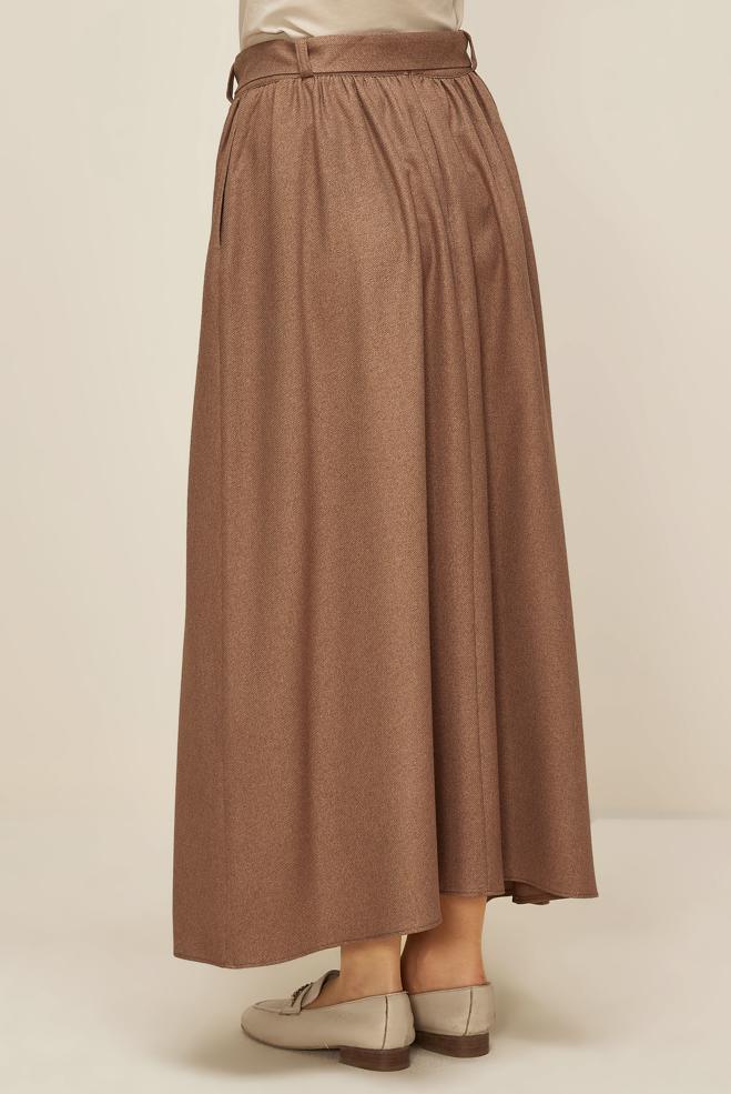 Hijab clothing TABA BELTED SKIRT 60704 - ALVİNA