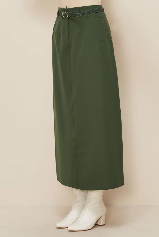 Tesettür giyim HAKİ 60705 44102 ETEK 38-46 TEK 40 - ALVİNA