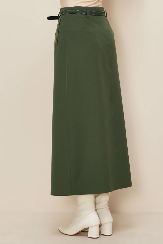 Tesettür giyim HAKİ 60705 44102 ETEK 38-46 TEK 40 - ALVİNA