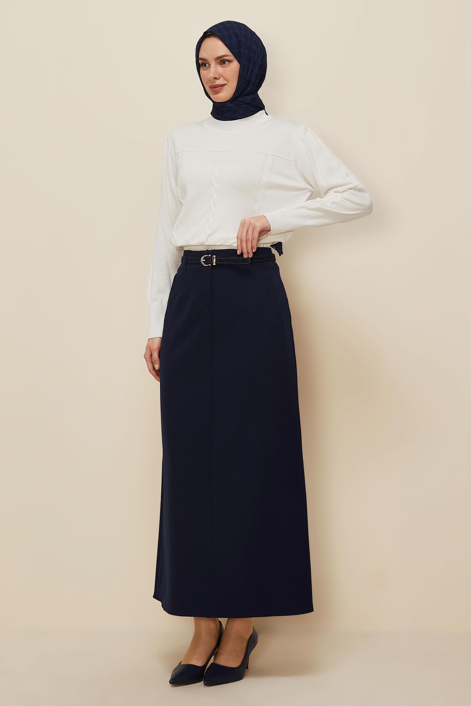 Tesettür giyim LACİVERT 60705 44102 ETEK 38-46 TEK 40