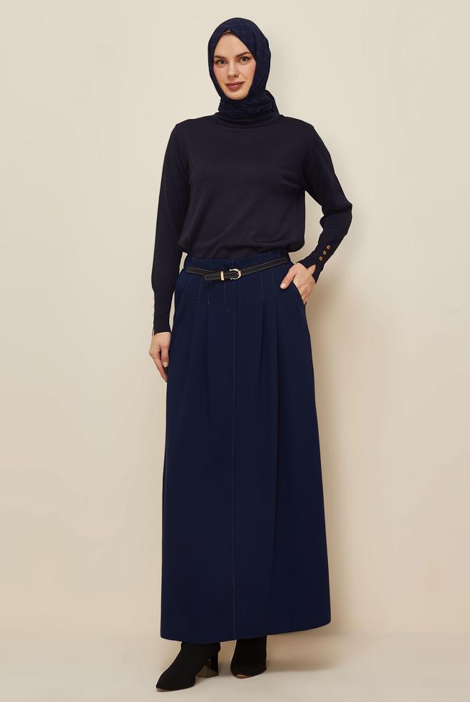 Hijab clothing NAVY BLUE 60706 12764 ETEK 38-46 TEK40 - ALVİNA