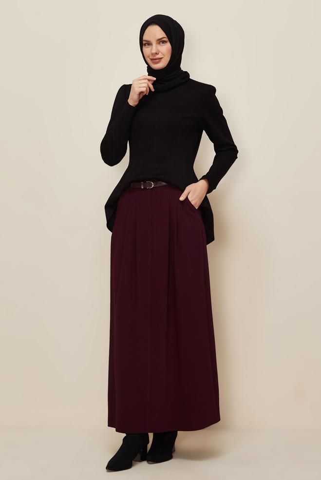 Hijab clothing CLARET RED 60706 12764 ETEK 38-46 TEK40 - ALVİNA