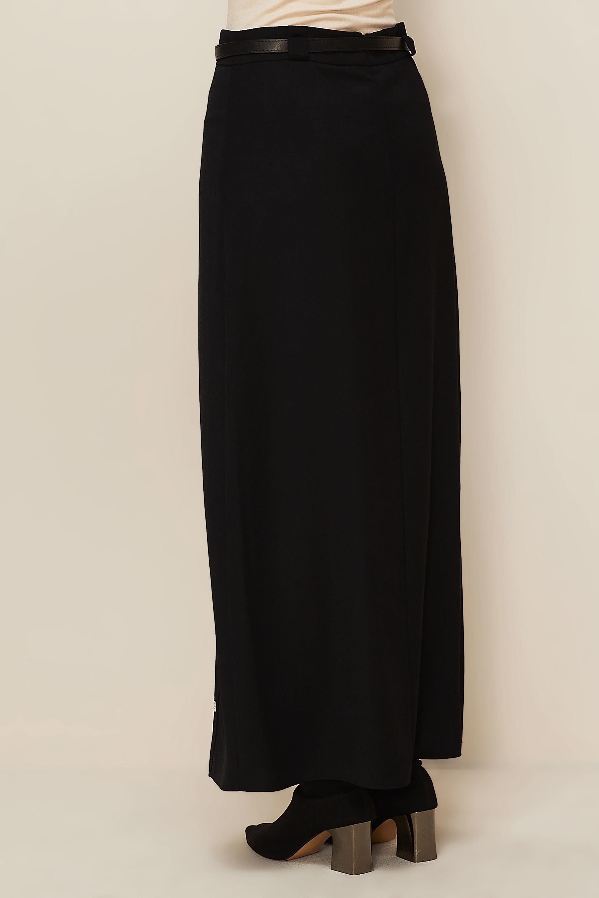 Hijab clothing BLACK EYELET DETAILED SKIRT 60707