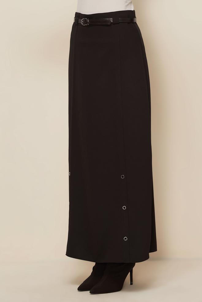 Tesettür giyim KAHVE 60707 12764 ETEK 40-48 TEK38 - ALVİNA