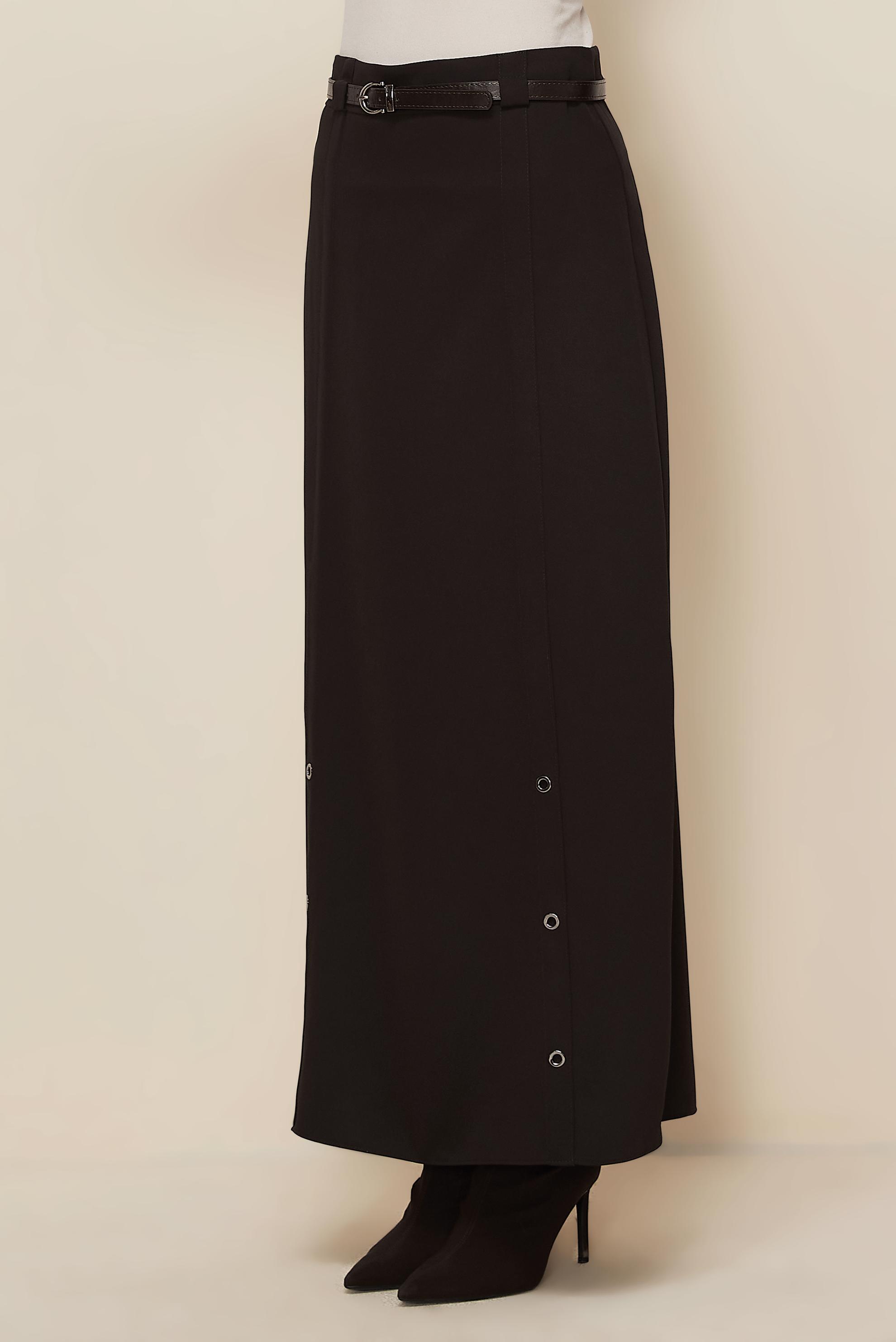 Hijab clothing BROWN EYELET DETAILED SKIRT 60707