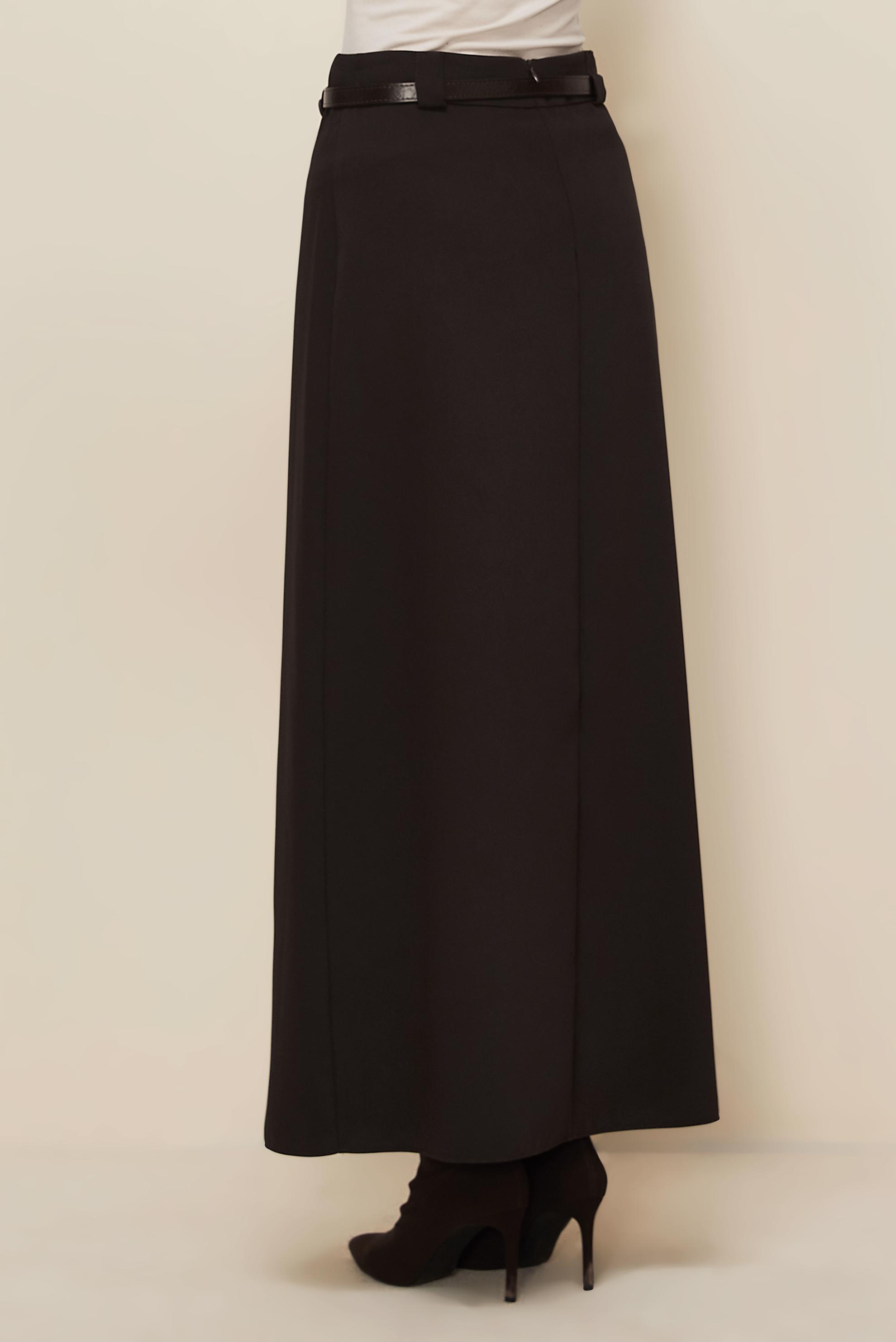 Hijab clothing BROWN EYELET DETAILED SKIRT 60707