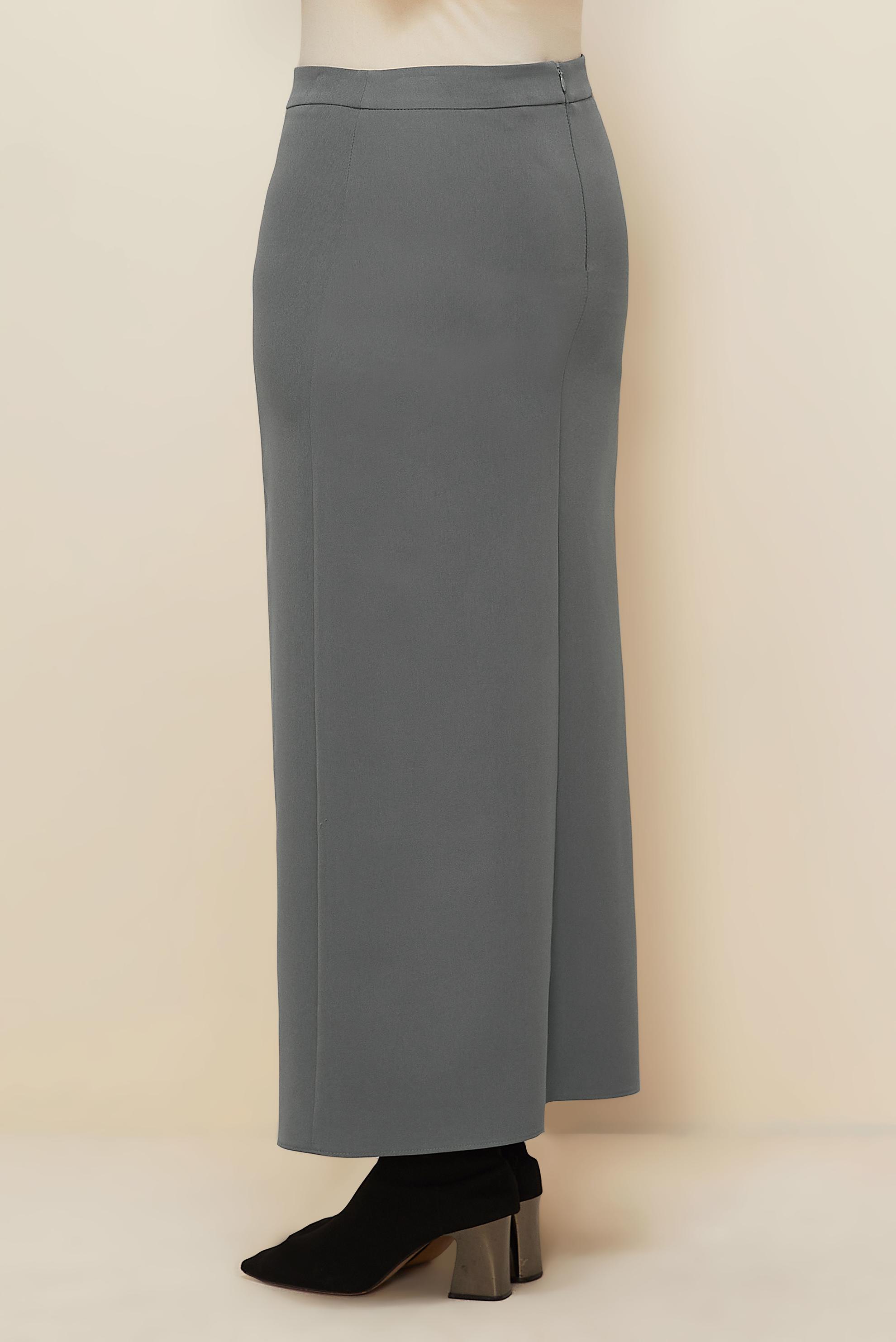 Vêtements hijab GRIS JUPE DÉTAILLÉE À GLISSIÈRE 60712