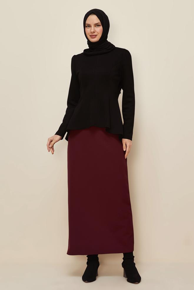 Hijab clothing CLARET RED 60714 44102 ETEK 40-50 TEK 38 - ALVİNA