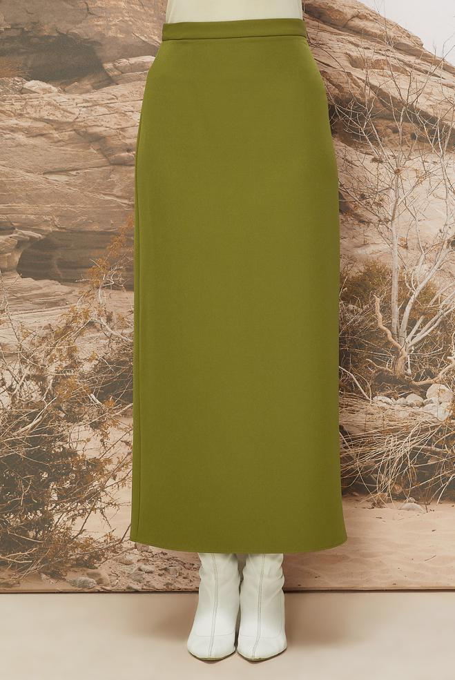 Hijab-Kleidung GRÜN BLEISTIFTROCK 60714 - ALVİNA