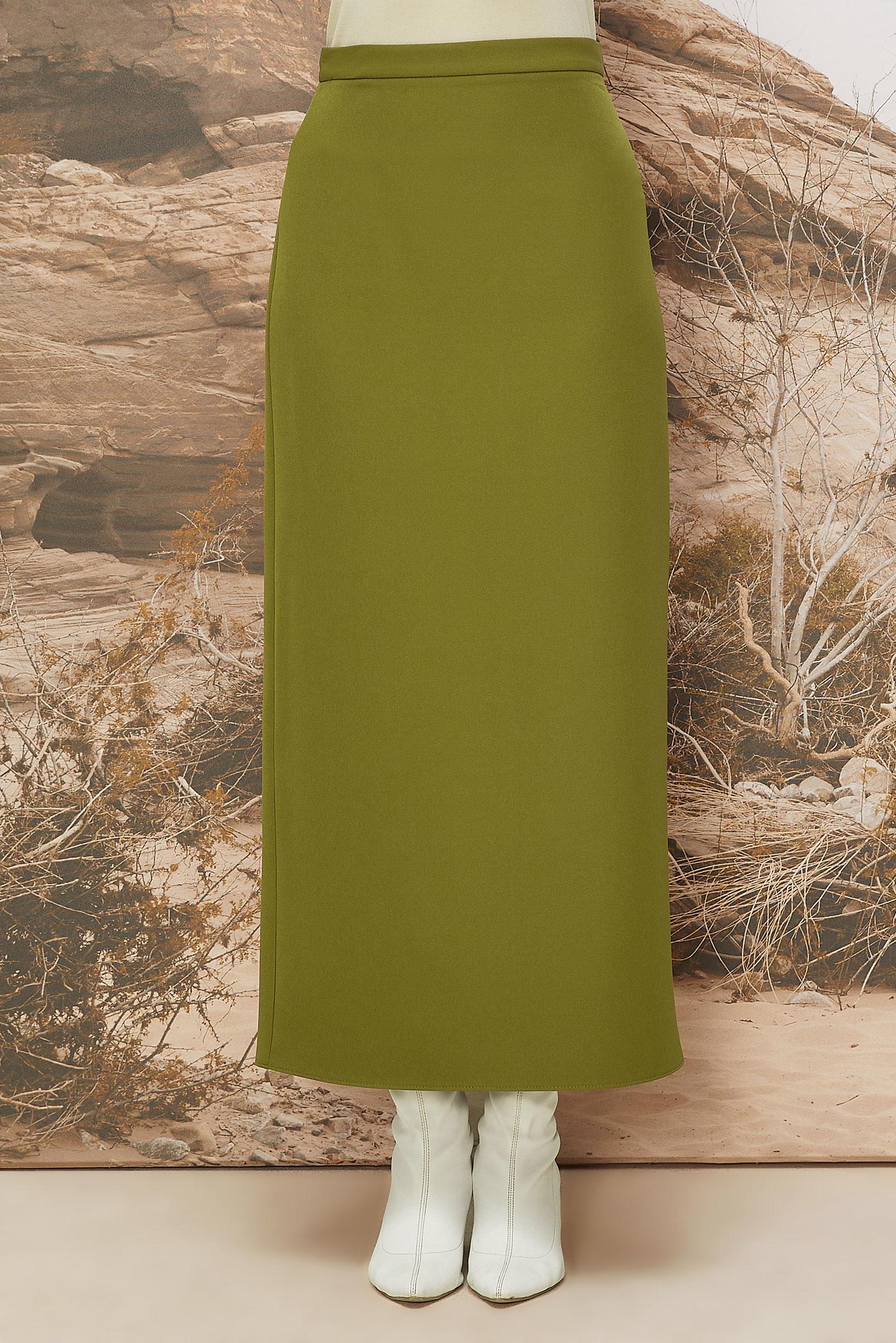 Tesettür giyim YEŞİL KALEM ETEK 60714