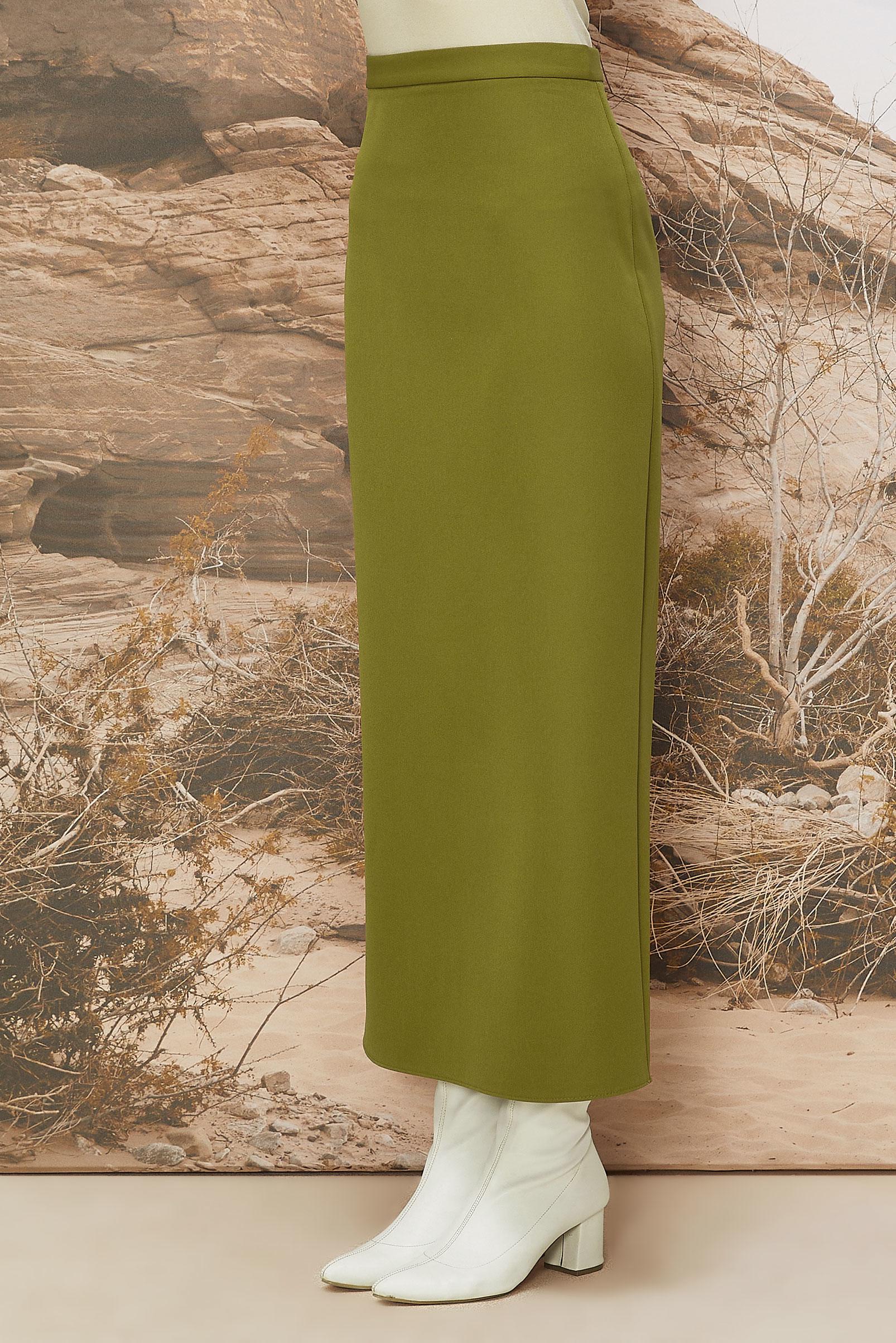 Tesettür giyim YEŞİL KALEM ETEK 60714