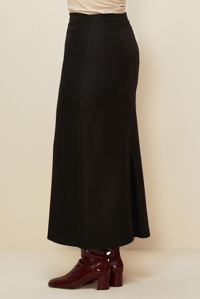 Vêtements hijab NOIR JUPE GRANDE TAILLE 60715 - ALVİNA