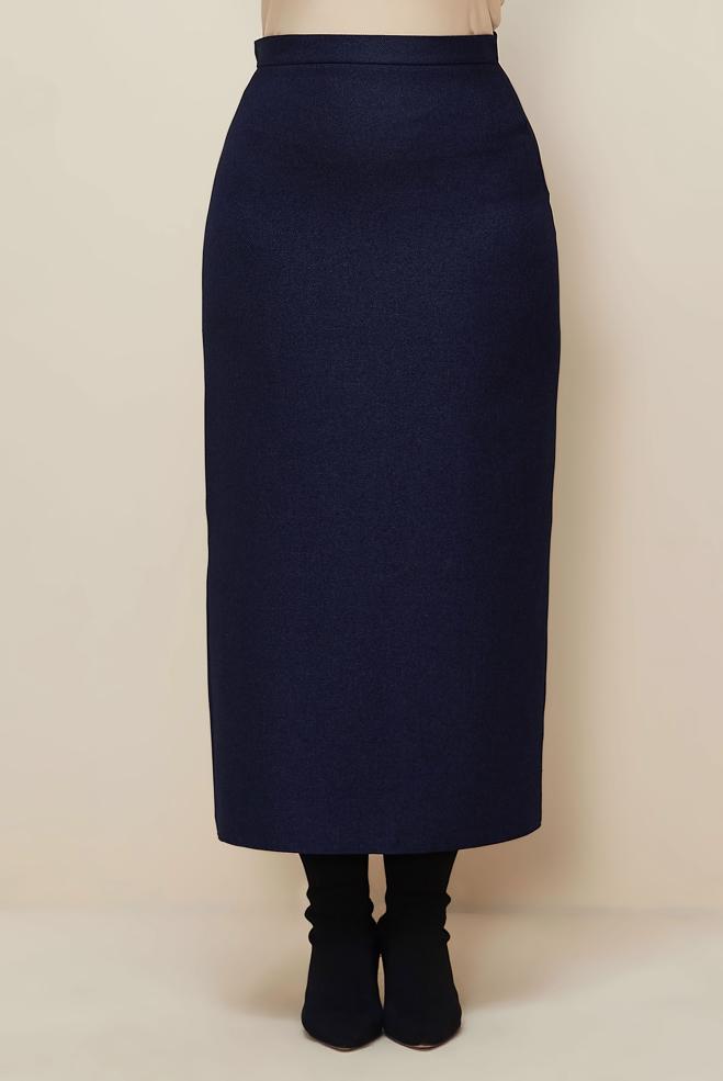 Vêtements hijab BLEU MARINE JUPE GRANDE TAILLE 60715 - ALVİNA