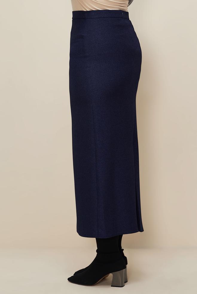 Vêtements hijab BLEU MARINE JUPE GRANDE TAILLE 60715 - ALVİNA