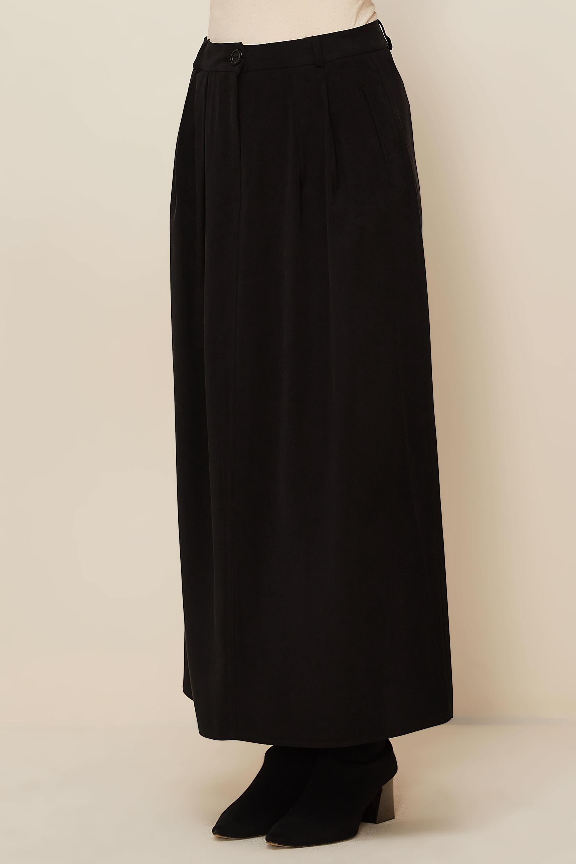 Vêtements hijab NOIR JUPE TRAPÈZE 60717