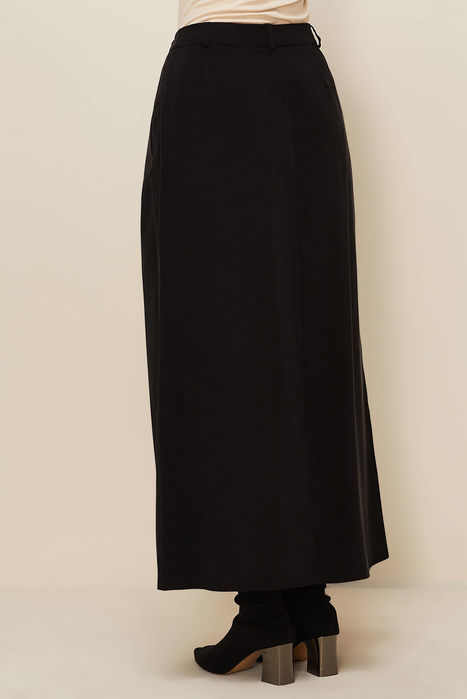 Vêtements hijab NOIR JUPE TRAPÈZE 60717