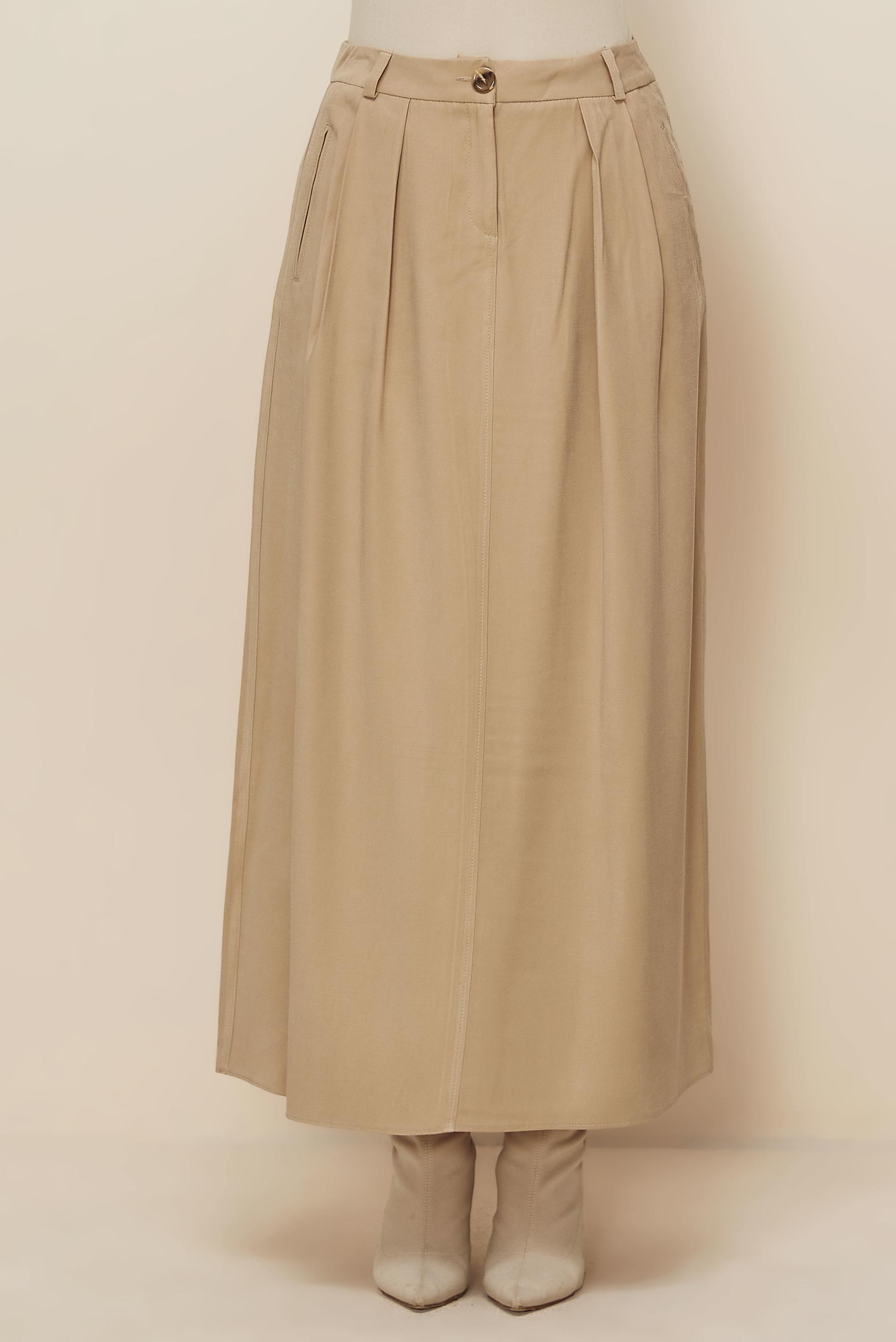 Vêtements hijab BRUN JUPE TRAPÈZE 60717