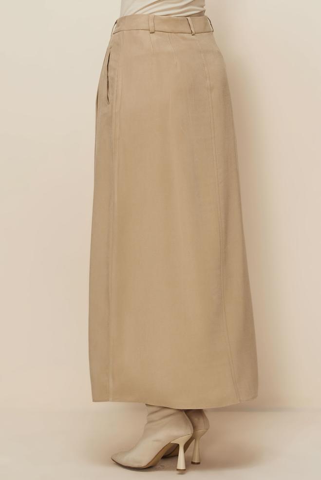 Vêtements hijab BRUN JUPE TRAPÈZE 60717 - ALVİNA