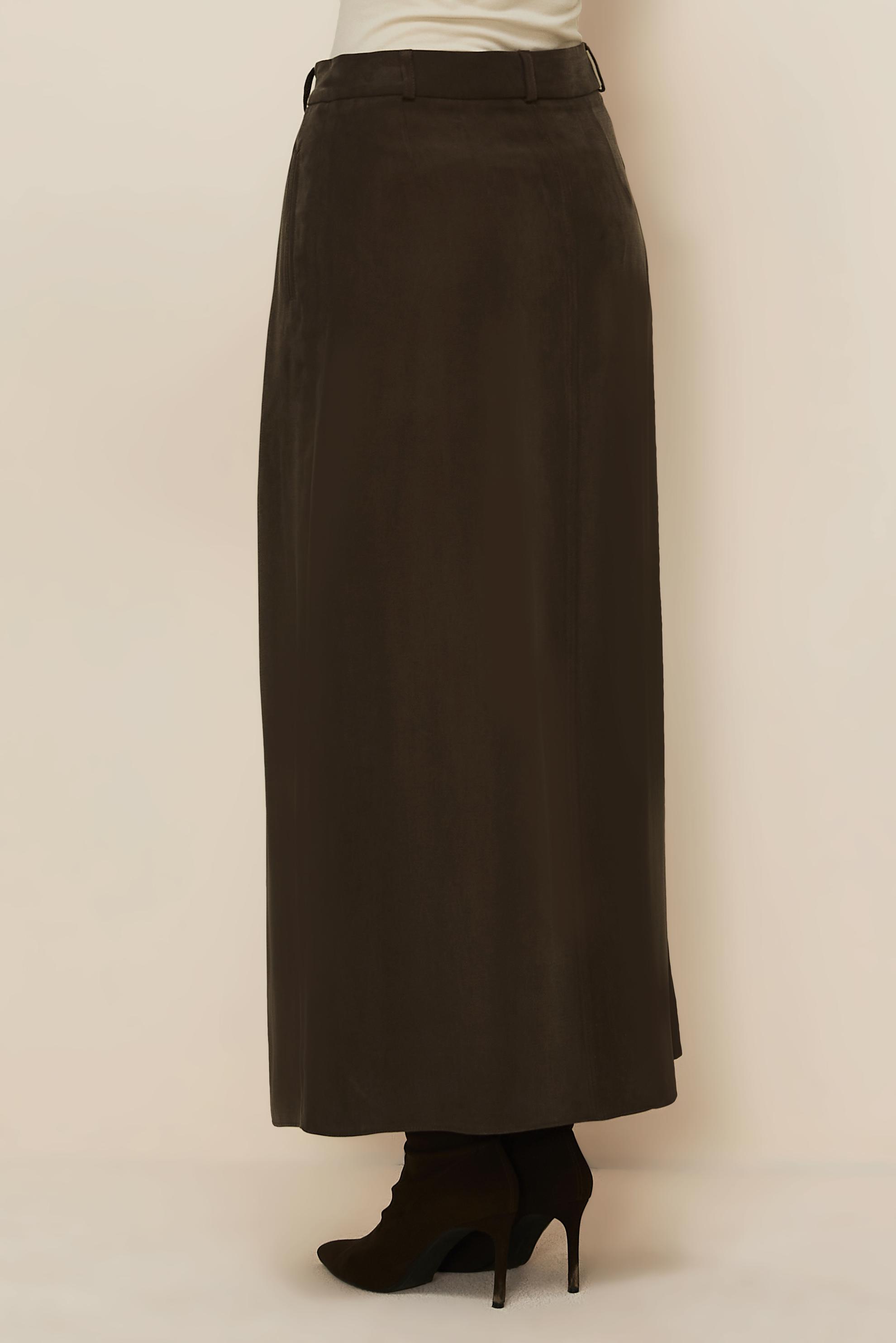 Vêtements hijab BRUN JUPE TRAPÈZE 60717